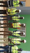 La Direction de la Construction (DCECF/ONFP) en visite pour l'état des lieux du Projet de construction de l'antenne Diourbel avec la participation de SG (3e à gauche)